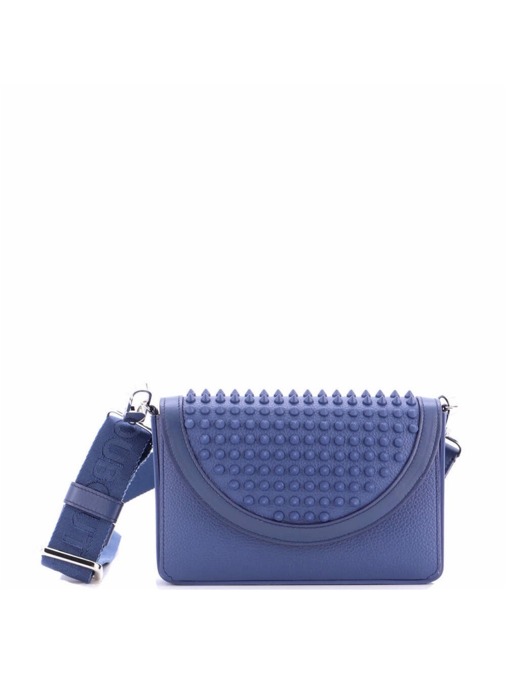 Christian Louboutin explorafunk studded crossbody pouch bag - blue new